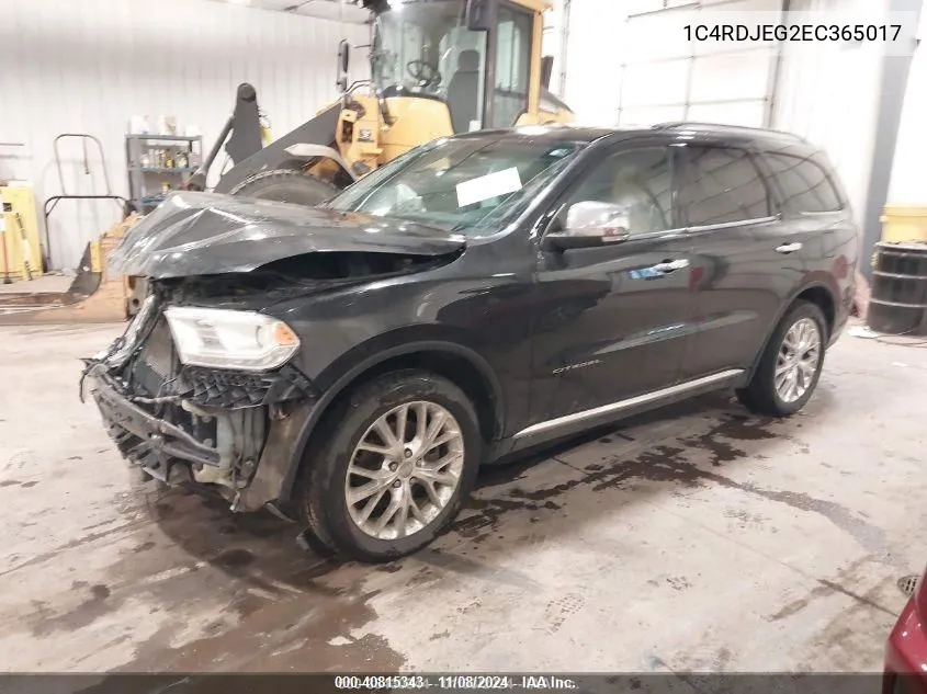 2014 Dodge Durango Citadel VIN: 1C4RDJEG2EC365017 Lot: 40815343