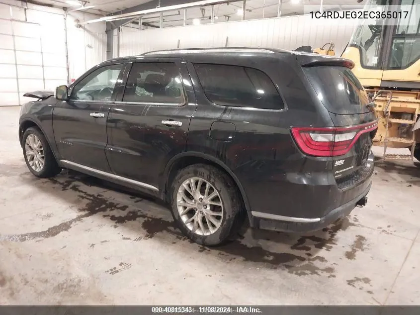 2014 Dodge Durango Citadel VIN: 1C4RDJEG2EC365017 Lot: 40815343