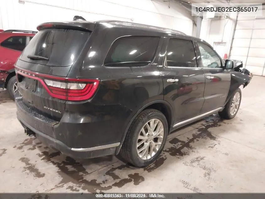 2014 Dodge Durango Citadel VIN: 1C4RDJEG2EC365017 Lot: 40815343