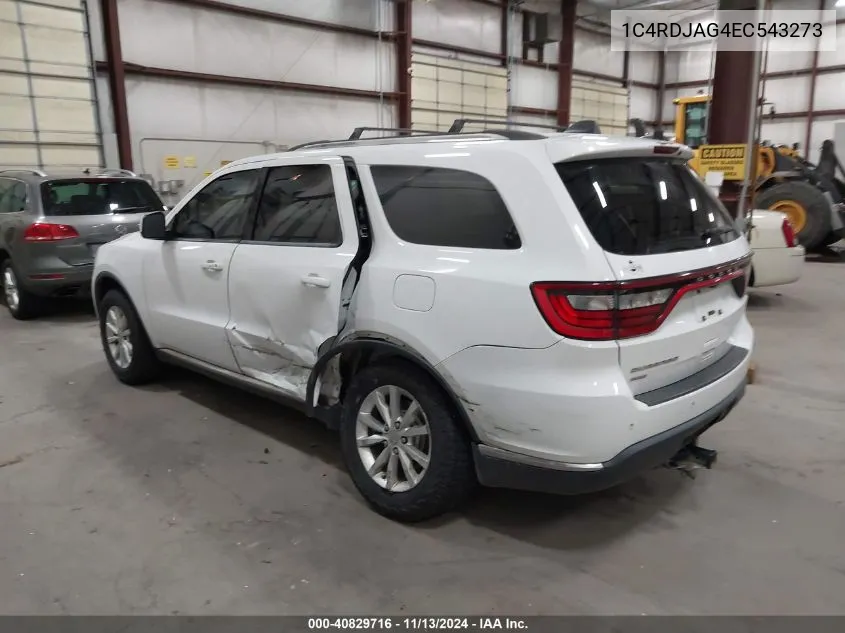 1C4RDJAG4EC543273 2014 Dodge Durango Sxt