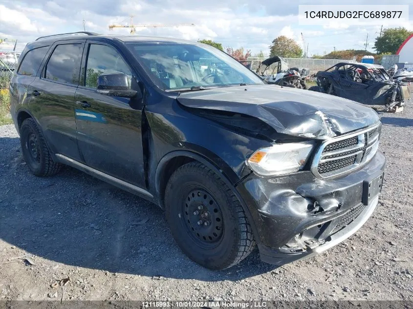 1C4RDJDG2FC689877 2015 Dodge Durango Limited