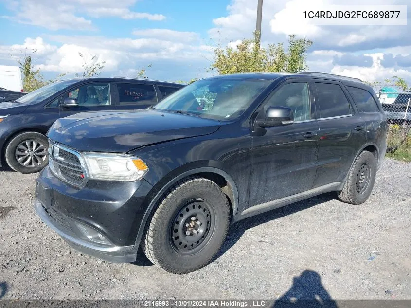 2015 Dodge Durango Limited VIN: 1C4RDJDG2FC689877 Lot: 12115993