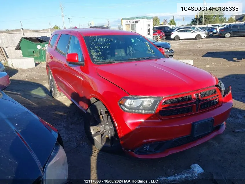 2015 Dodge Durango R/T VIN: 1C4SDJCT4FC186335 Lot: 12117868