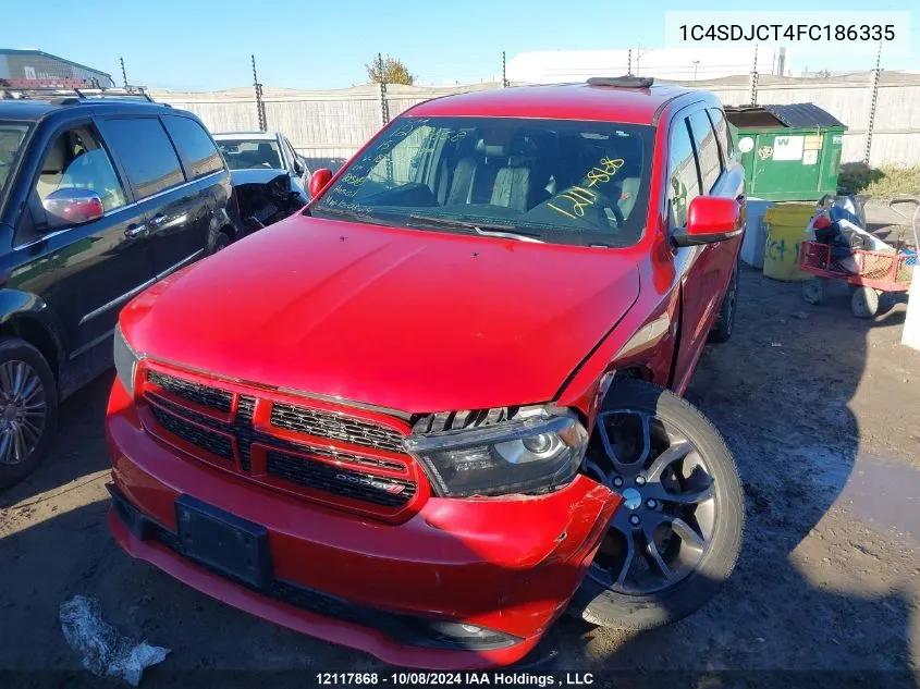 2015 Dodge Durango R/T VIN: 1C4SDJCT4FC186335 Lot: 12117868