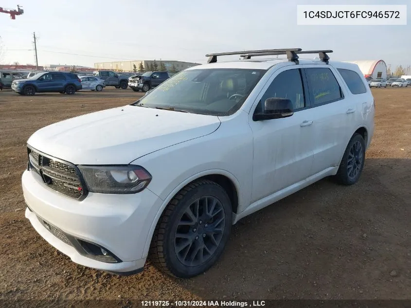 2015 Dodge Durango R/T VIN: 1C4SDJCT6FC946572 Lot: 12119725