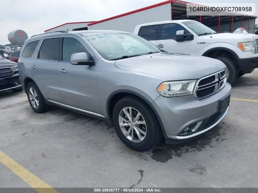 1C4RDHDGXFC708958 2015 Dodge Durango Limited