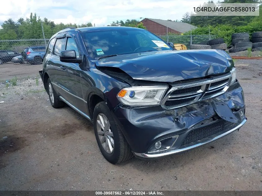 2015 Dodge Durango Sxt VIN: 1C4RDJAG6FC858013 Lot: 39587562