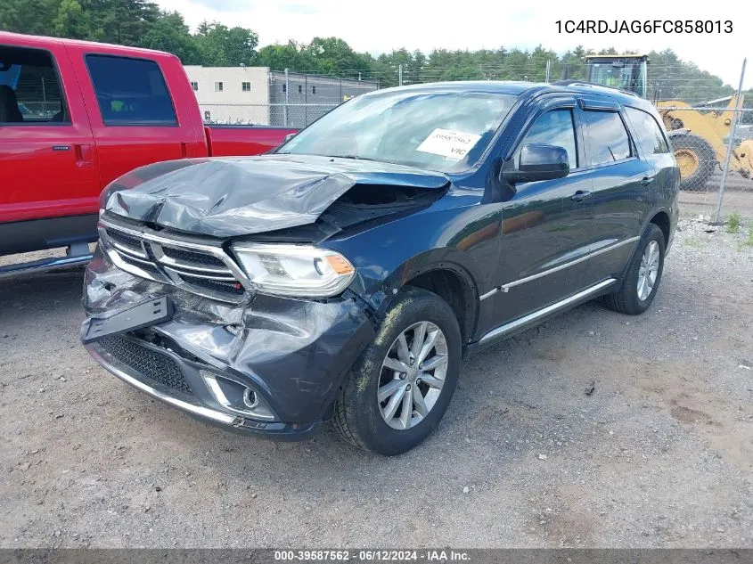 2015 Dodge Durango Sxt VIN: 1C4RDJAG6FC858013 Lot: 39587562