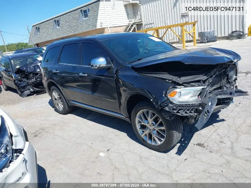 2015 Dodge Durango Citadel VIN: 1C4RDJEG5FC947131 Lot: 39797399