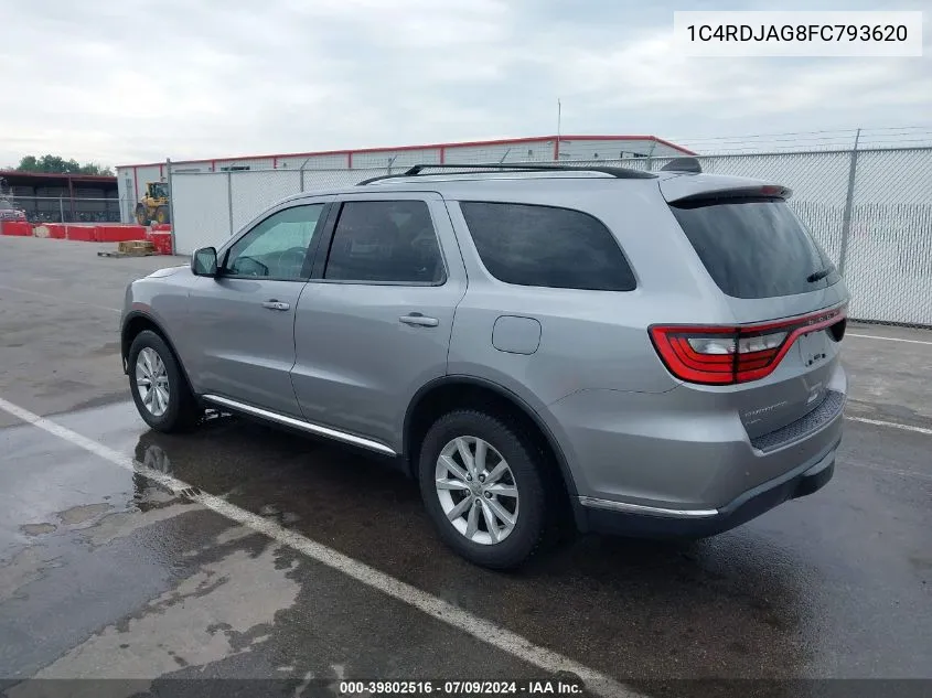 1C4RDJAG8FC793620 2015 Dodge Durango Sxt