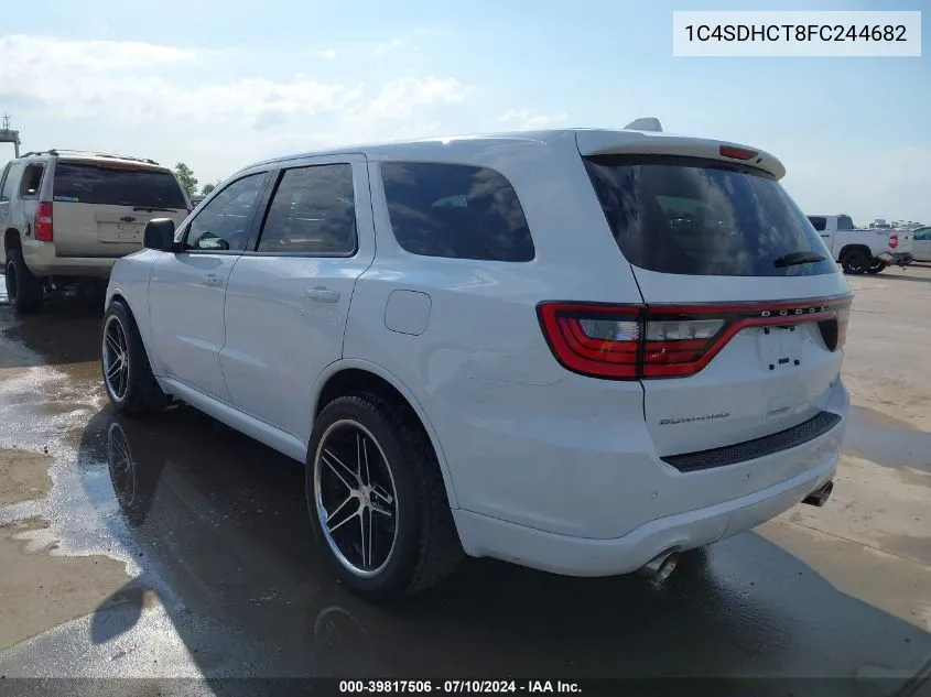 2015 Dodge Durango R/T VIN: 1C4SDHCT8FC244682 Lot: 39817506