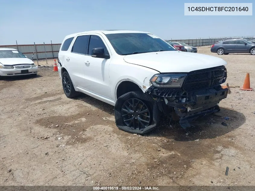 2015 Dodge Durango R/T VIN: 1C4SDHCT8FC201640 Lot: 40019519