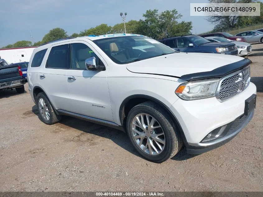 2015 Dodge Durango Citadel VIN: 1C4RDJEG6FC148099 Lot: 40104469