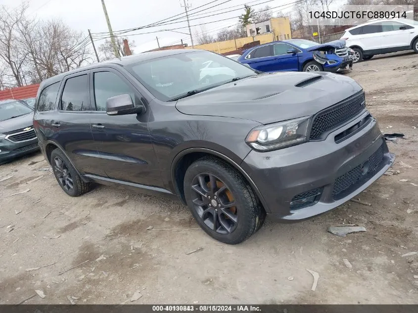 2015 Dodge Durango R/T VIN: 1C4SDJCT6FC880914 Lot: 40130843