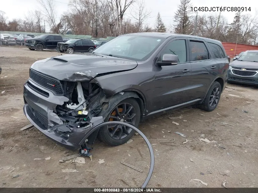 2015 Dodge Durango R/T VIN: 1C4SDJCT6FC880914 Lot: 40130843