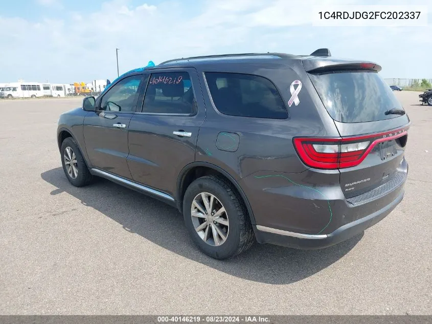 1C4RDJDG2FC202337 2015 Dodge Durango Limited