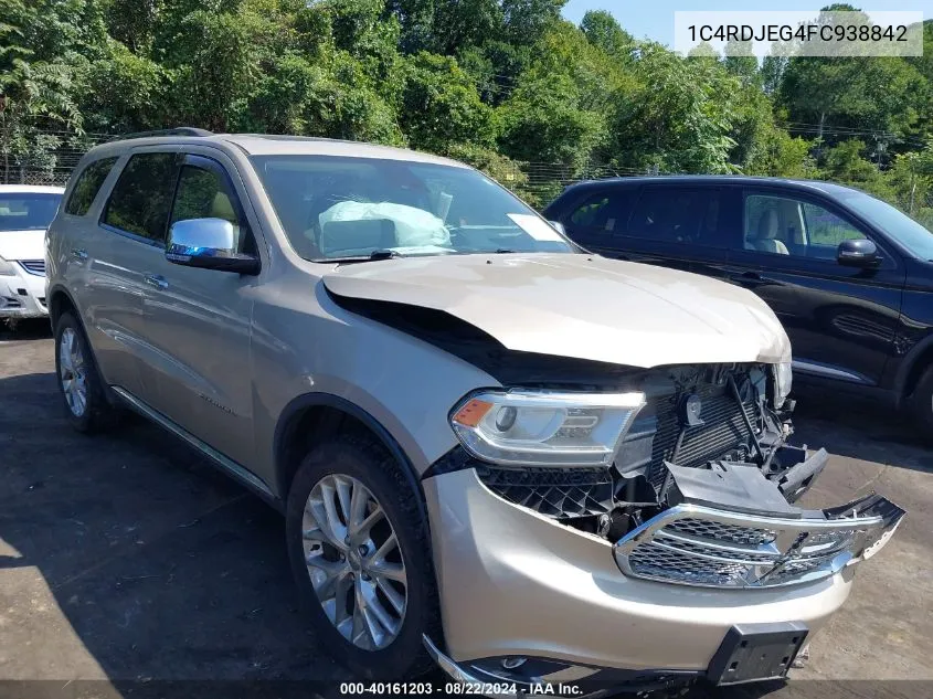 1C4RDJEG4FC938842 2015 Dodge Durango Citadel