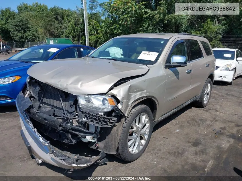 1C4RDJEG4FC938842 2015 Dodge Durango Citadel