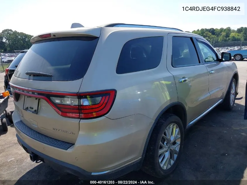 2015 Dodge Durango Citadel VIN: 1C4RDJEG4FC938842 Lot: 40161203