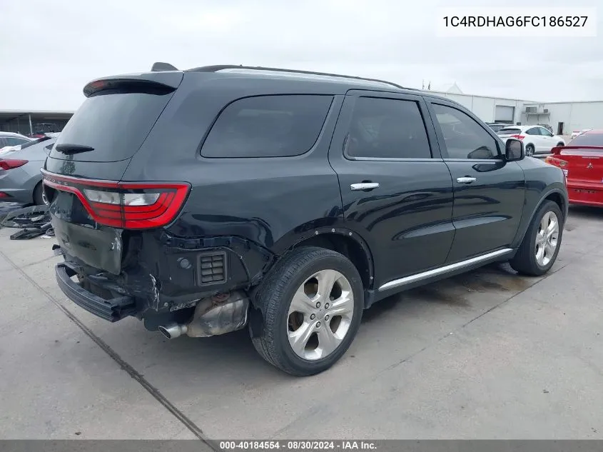 2015 Dodge Durango Sxt VIN: 1C4RDHAG6FC186527 Lot: 40184554