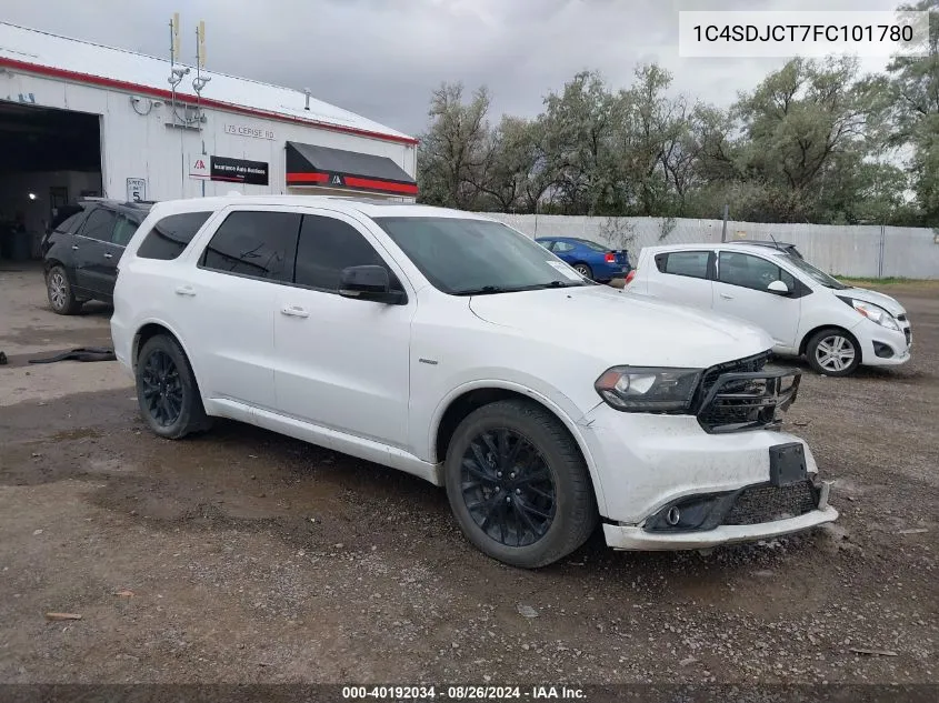 2015 Dodge Durango R/T VIN: 1C4SDJCT7FC101780 Lot: 40192034