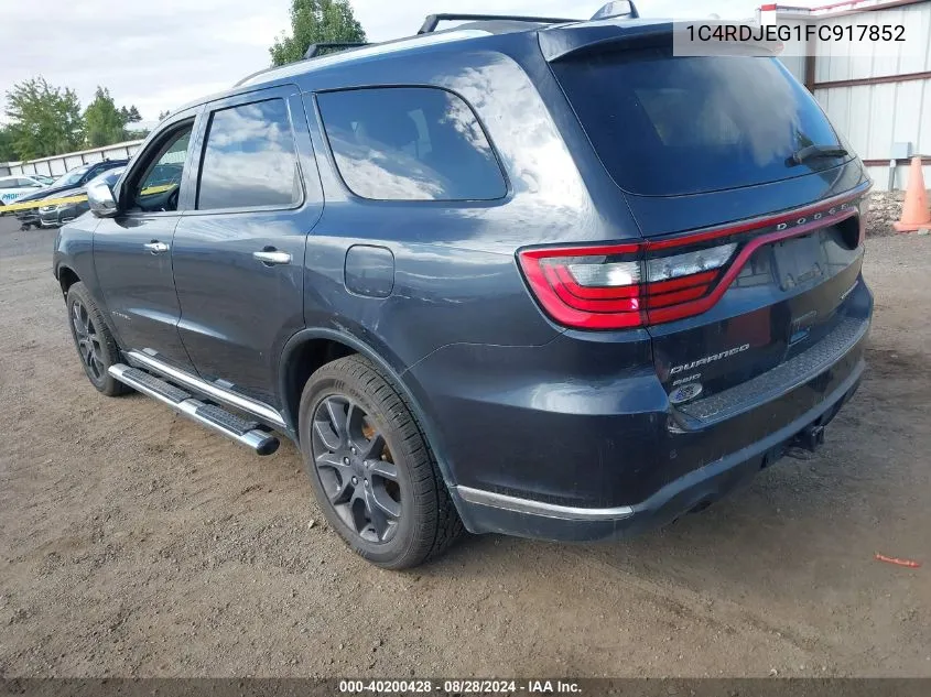 1C4RDJEG1FC917852 2015 Dodge Durango Citadel