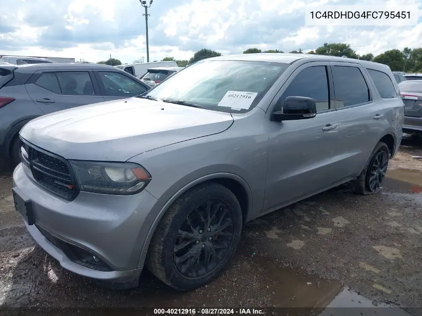 2015 Dodge Durango Limited VIN: 1C4RDHDG4FC795451 Lot: 40212916