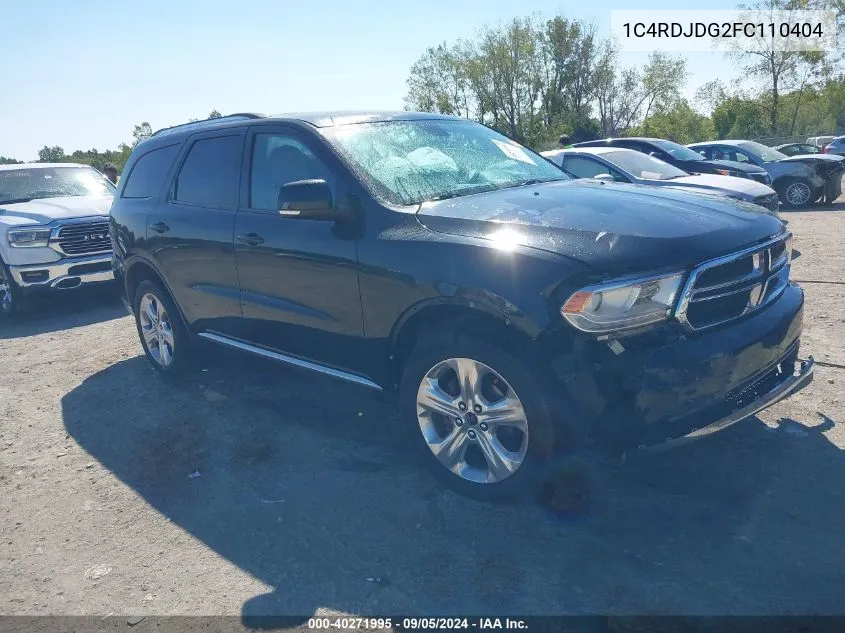 2015 Dodge Durango Limited VIN: 1C4RDJDG2FC110404 Lot: 40271995