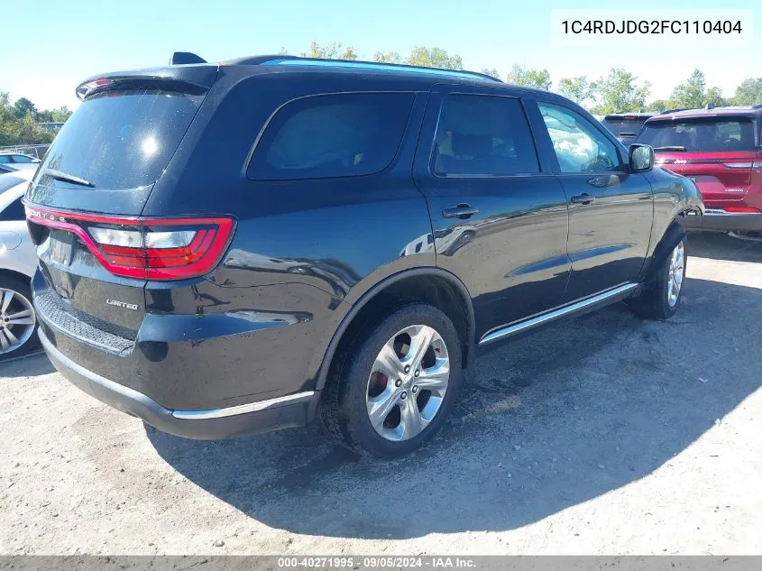 1C4RDJDG2FC110404 2015 Dodge Durango Limited