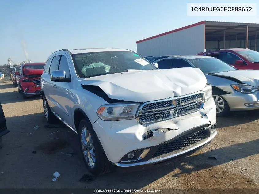 2015 Dodge Durango Citadel VIN: 1C4RDJEG0FC888652 Lot: 40333766