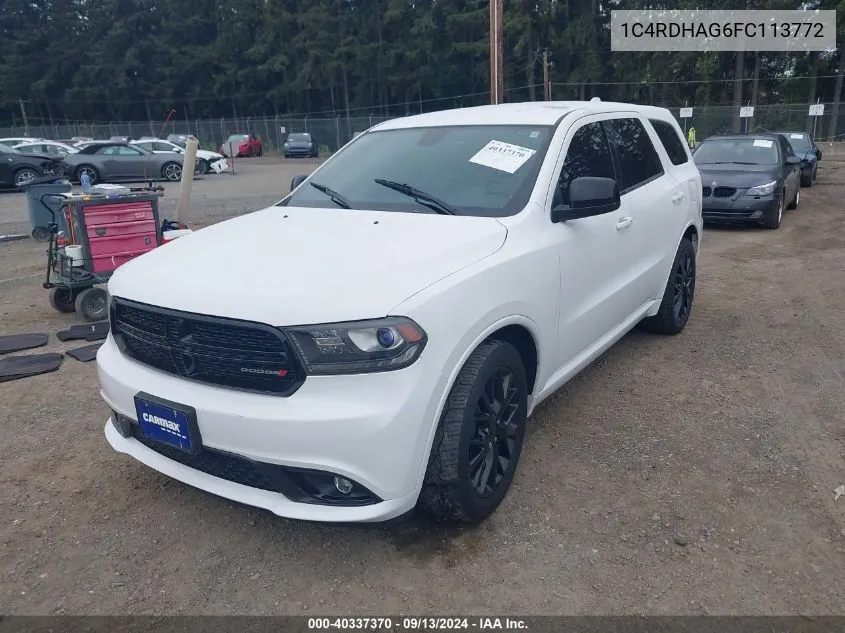 1C4RDHAG6FC113772 2015 Dodge Durango Sxt