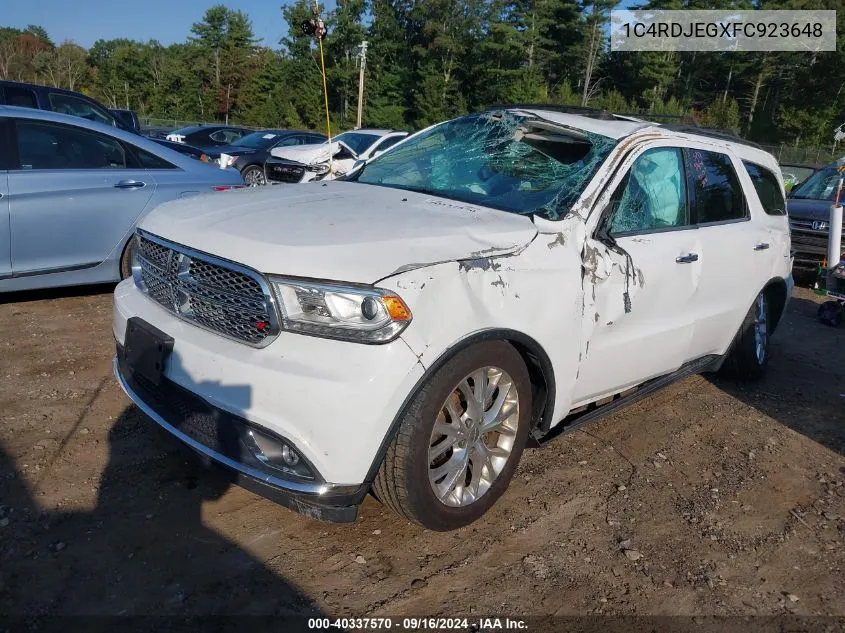 2015 Dodge Durango Citadel VIN: 1C4RDJEGXFC923648 Lot: 40337570