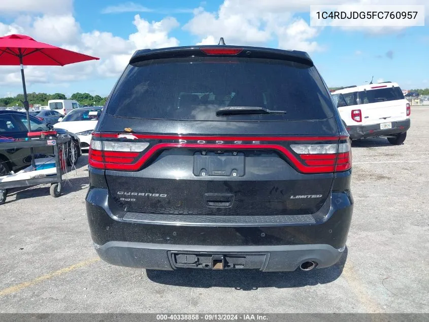 1C4RDJDG5FC760957 2015 Dodge Durango Limited