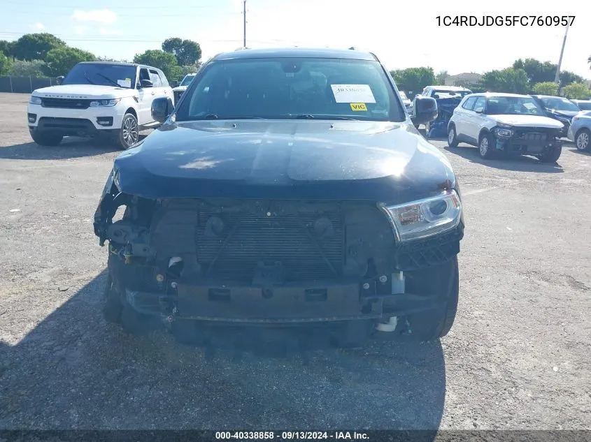 1C4RDJDG5FC760957 2015 Dodge Durango Limited