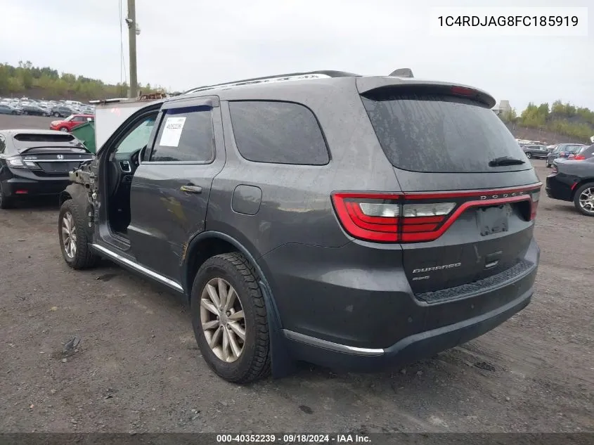 1C4RDJAG8FC185919 2015 Dodge Durango Sxt