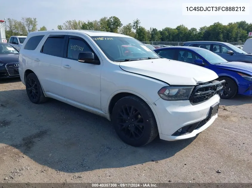 2015 Dodge Durango R/T VIN: 1C4SDJCT3FC888212 Lot: 40357308