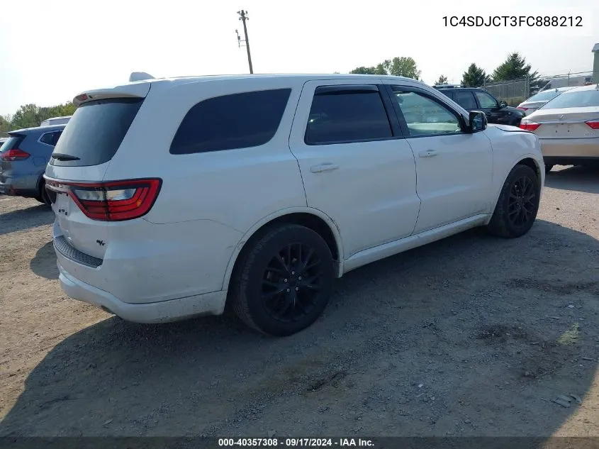 2015 Dodge Durango R/T VIN: 1C4SDJCT3FC888212 Lot: 40357308