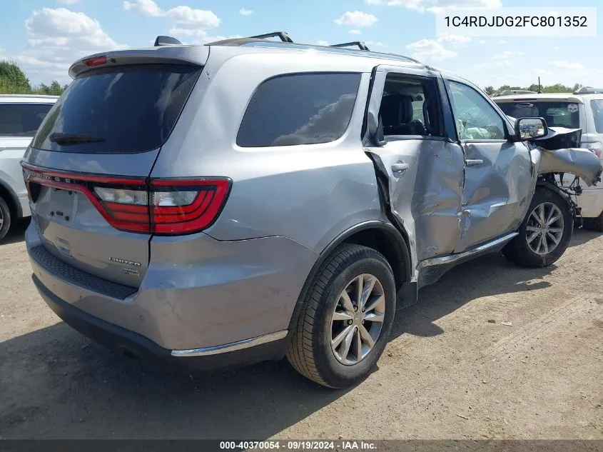 1C4RDJDG2FC801352 2015 Dodge Durango Limited