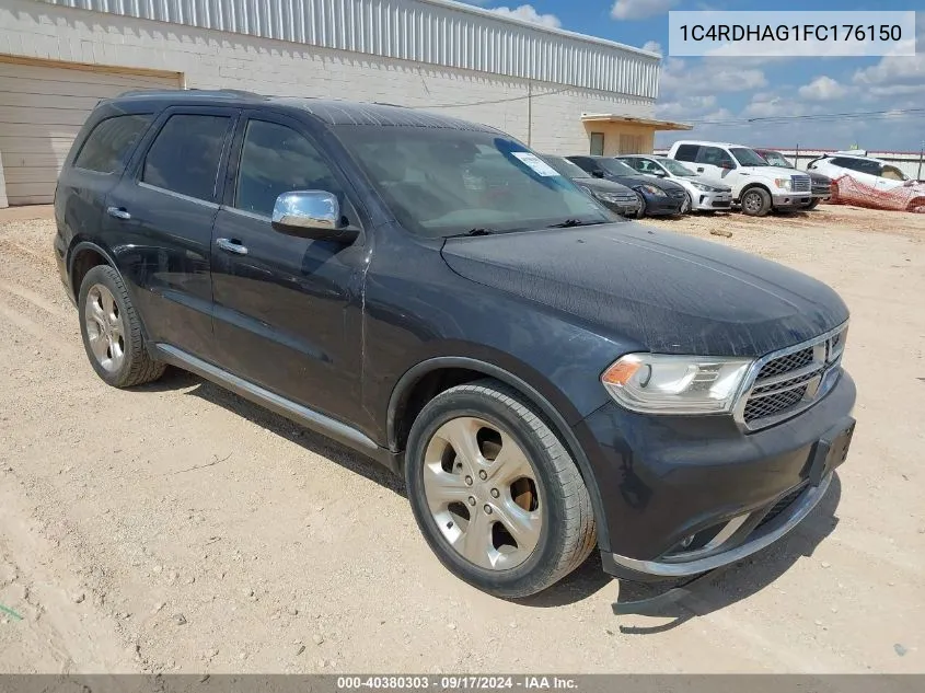 2015 Dodge Durango Sxt VIN: 1C4RDHAG1FC176150 Lot: 40380303