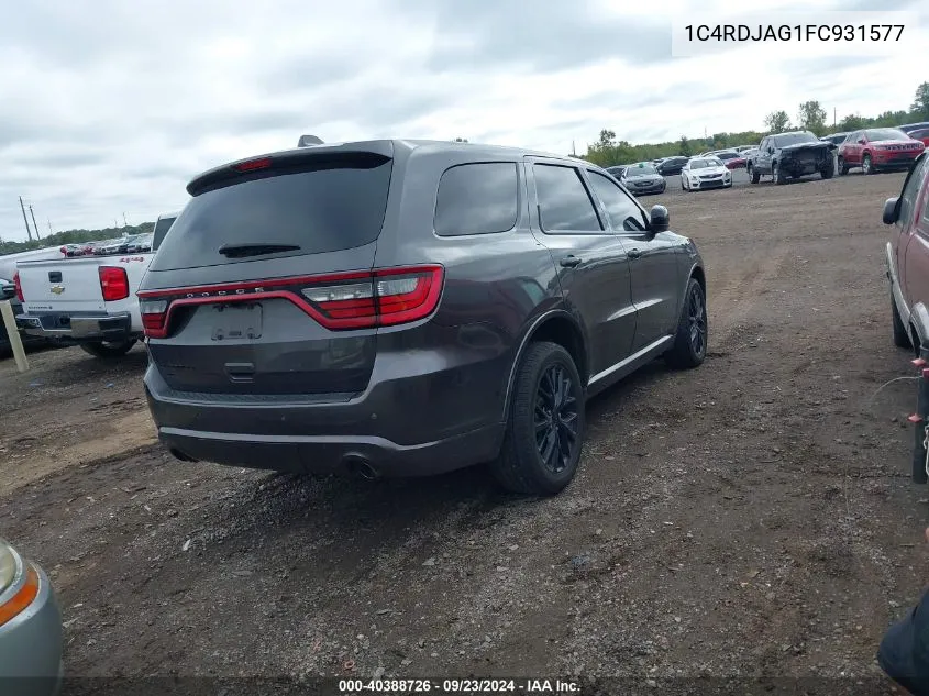 1C4RDJAG1FC931577 2015 Dodge Durango Sxt