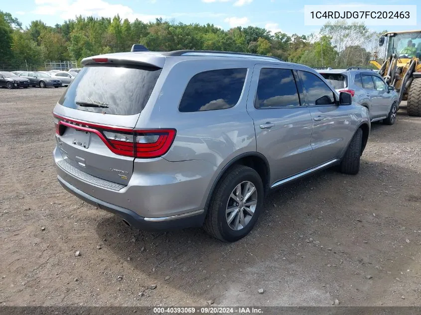 2015 Dodge Durango Limited VIN: 1C4RDJDG7FC202463 Lot: 40393069