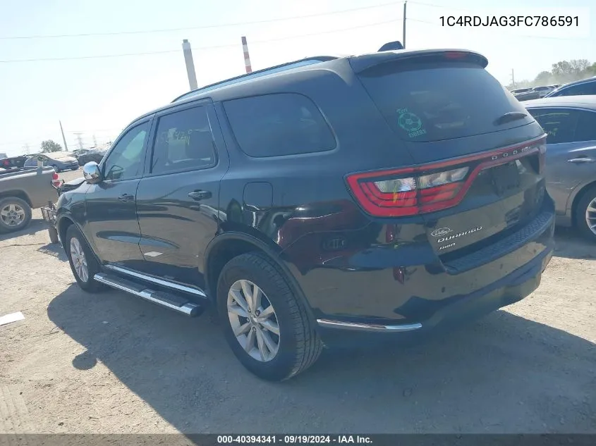 1C4RDJAG3FC786591 2015 Dodge Durango Sxt