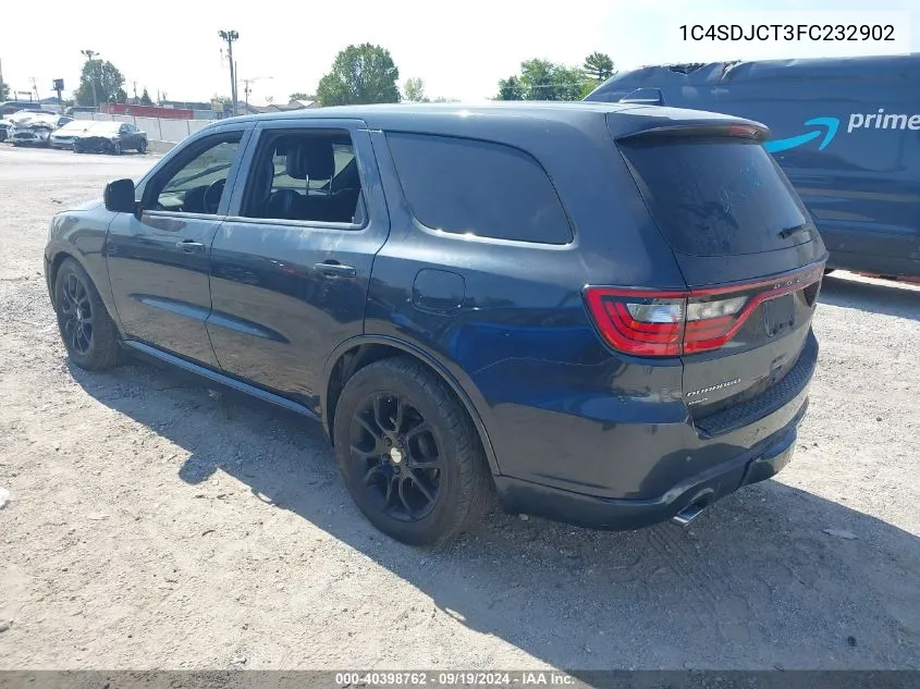 2015 Dodge Durango R/T VIN: 1C4SDJCT3FC232902 Lot: 40398762