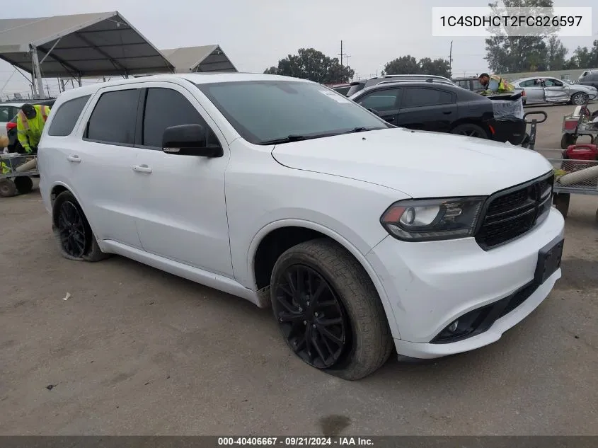 2015 Dodge Durango R/T VIN: 1C4SDHCT2FC826597 Lot: 40406667