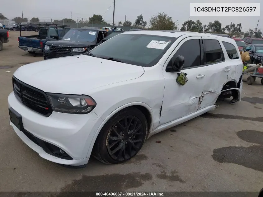 2015 Dodge Durango R/T VIN: 1C4SDHCT2FC826597 Lot: 40406667