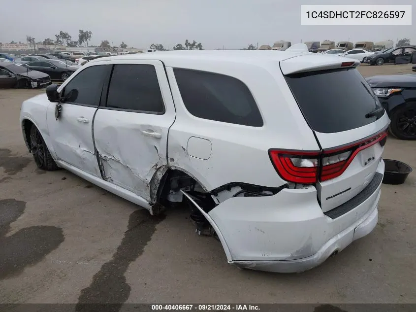 2015 Dodge Durango R/T VIN: 1C4SDHCT2FC826597 Lot: 40406667