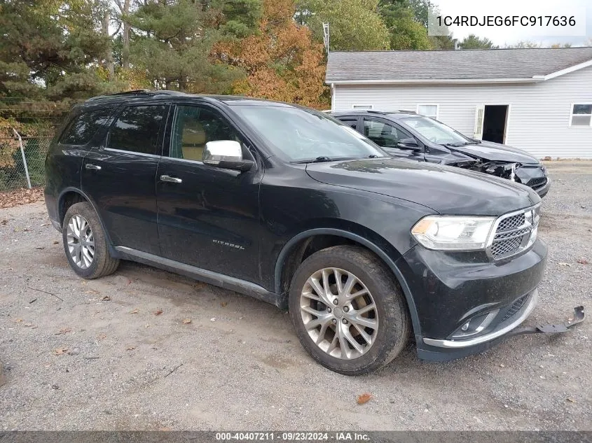 1C4RDJEG6FC917636 2015 Dodge Durango Citadel