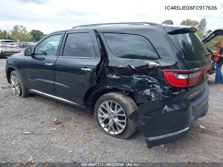 1C4RDJEG6FC917636 2015 Dodge Durango Citadel