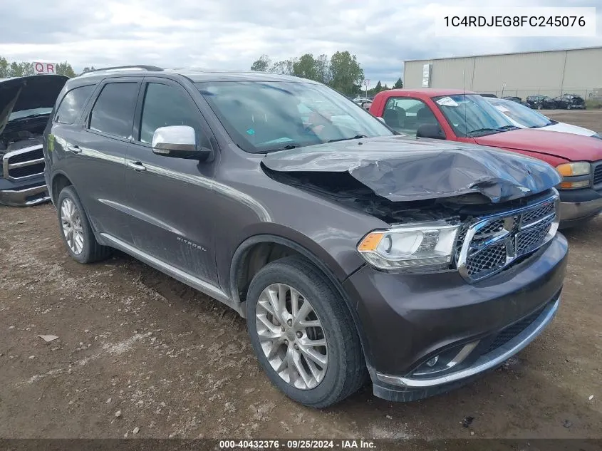 2015 Dodge Durango Citadel VIN: 1C4RDJEG8FC245076 Lot: 40432376