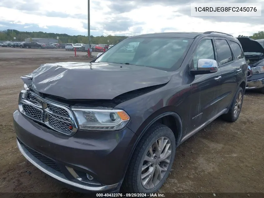 2015 Dodge Durango Citadel VIN: 1C4RDJEG8FC245076 Lot: 40432376